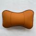 Подушка 3D на подголовник из экокожи AUTOPREMIER VIP1580, оранжевый/коричневый, 1шт