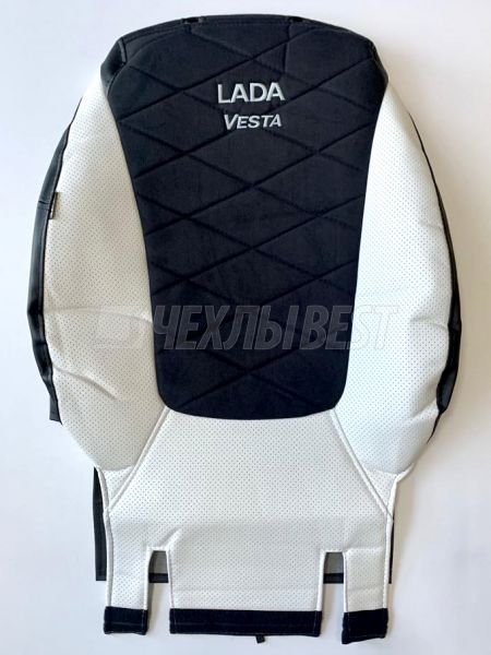 Lada Vesta SW Cross (2015+) Экокожа + алькантара логотип Лидер