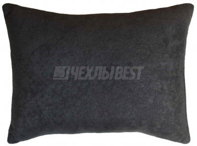 Подушка декоративная из черного велюра без логотипа 37633, AutoPremium