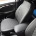 Skoda Rapid (2012+) / VW Polo (2020+) разд задн сидения с подл-ком Экокожа + алькантара ромб Medved